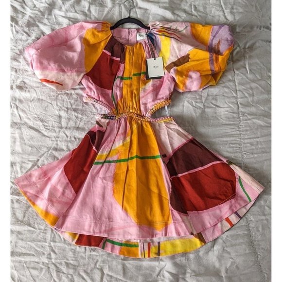 BNWT Aje Capucine Puff Sleeve Mini Dress Size 10 - Picture 2 of 16